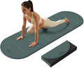 Foldable Yoga Mat 10mm Thick TPE, Double-Sided Textured Non-Slip Dual-Color Mat, 7-Fold Portable for Yoga, Pilates, Floor Workouts, Home Gym & Travel, 75"x26"