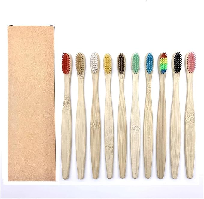 Manual Toothbrush 10PCS Colorful Toothbrush Set Soft Bristle Teeth Whitening Toothbrushes Soft Care Toothbrush(10PCS Mix Color)