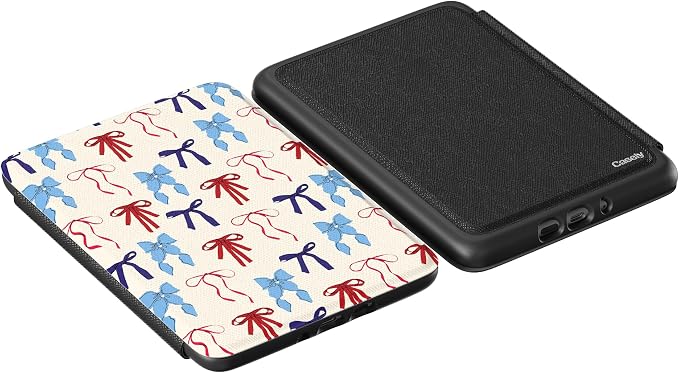Casely Kindle Case | American Girlie | Red White & Blue Bows | 7” Kindle Colorsoft and 7” Kindle Paperwhite (12th Gen)
