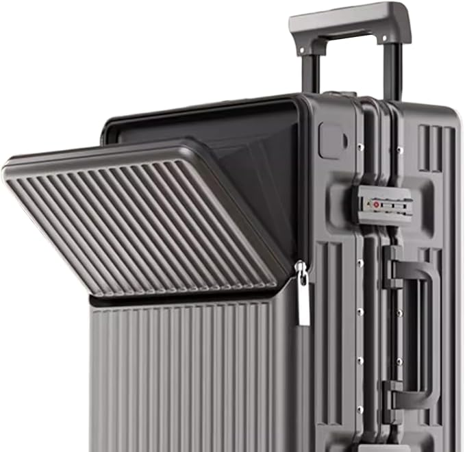 Carry on suitcase Zipperless Luggage,Polycarbonate Aluminum Hard Shell, Expandable Carry-On Suitcase with Spinner Wheels, 26 Inch Cabin