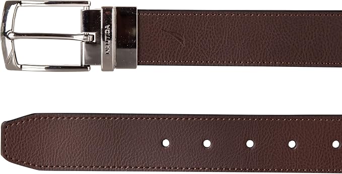 Nautica Men's Reversible Leather Belt | 2-in-1 | Classic | Everyday | Business | Work | Dress | Casual | Metal Buckle