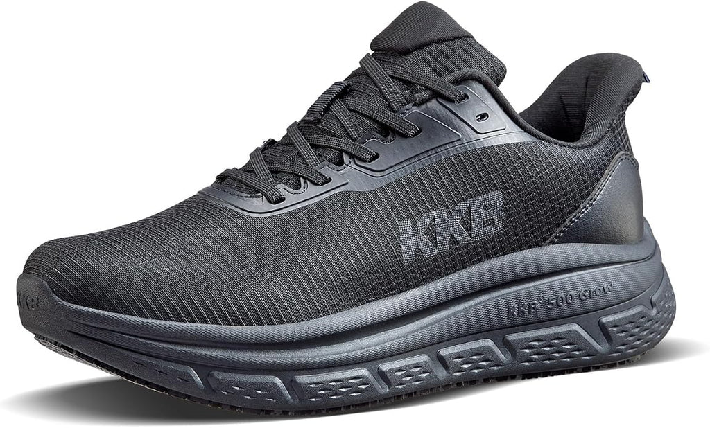 Men's Non Slip Work Shoes Waterproof Easy Slip Sneakers for Kitchen Restaurant Chefs Nurses with Arch Fit Support Orthopedic