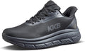 Men's Non Slip Work Shoes Waterproof Easy Slip Sneakers for Kitchen Restaurant Chefs Nurses with Arch Fit Support Orthopedic