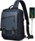 Leaper Anti-Theft Crossbody Sling Bag：one-handed quick-open lock in 3 seconds & hidden zippered pockets for Travel, Work & Daily Commute, DarkGreen