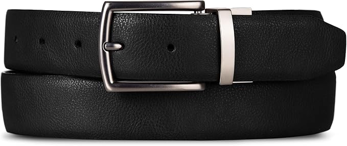 Nautica Men's Reversible Leather Belt | 2-in-1 | Classic | Everyday | Business | Work | Dress | Casual | Metal Buckle