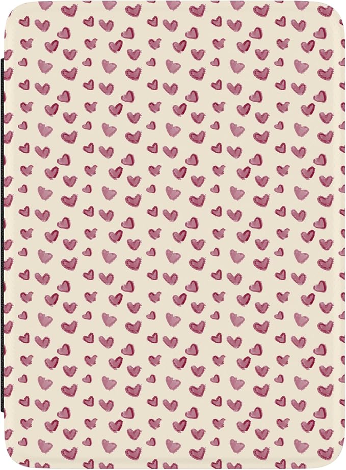 Casely Kindle Case | Lovebug | Mauve Hearts | Compatible with 7” Kindle Colorsoft and 7” Kindle Paperwhite (12th Gen 2024 Models)