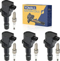 4PCS UF672 Ignition Coils + 4PCS 97390 Iridium Spark Plugs Ignition Coils Pack Fits for 2012-2015 Civic, 2013-2015 ILX 1.8L 2.0L, Coil Pack Set