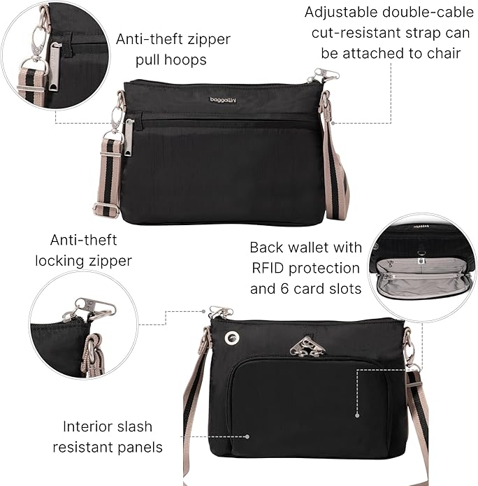 Baggallini Securtex™ Anti-Theft Memento Crossbody