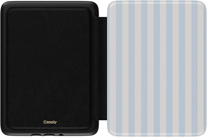 Casely Kindle Case | Blue Stripes | Sunday Best | Compatible with 7” Kindle Colorsoft and 7” Kindle Paperwhite (12th Gen 2024 Models)