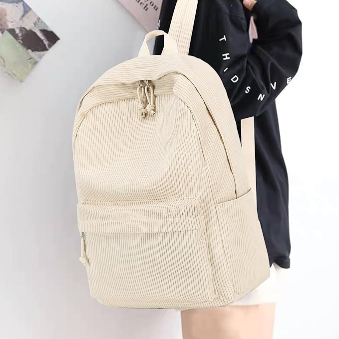 Bluboon School Backpack for Teen Girls Bookbags Elementary High School Corduroy Laptop Bags Women Travel Daypacks