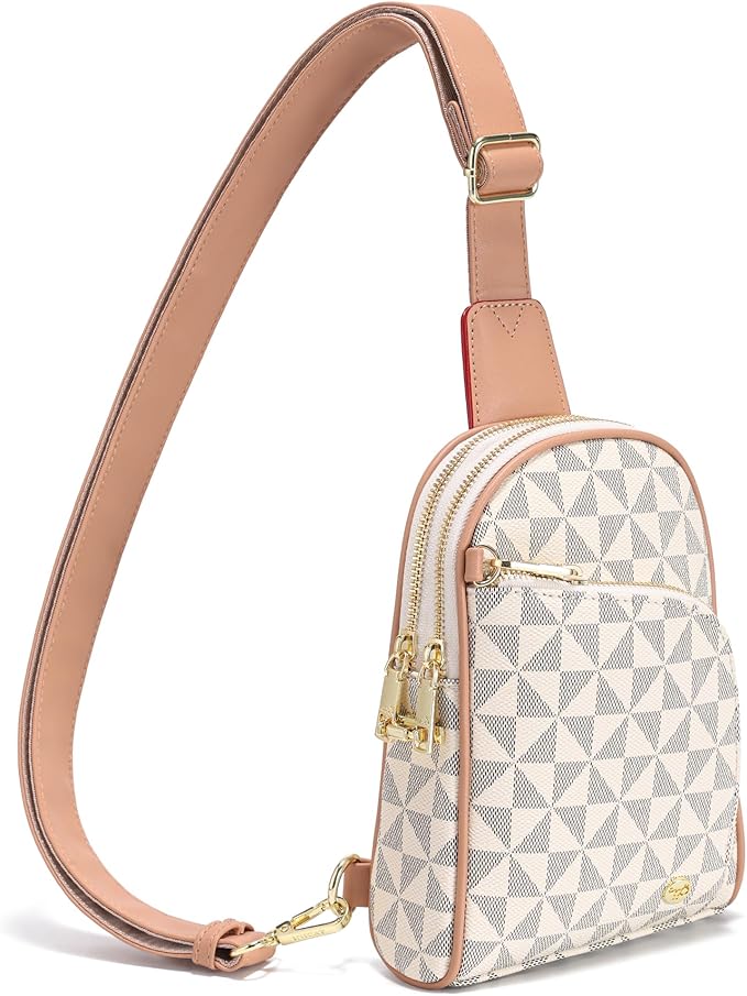 INICAT RFID Blocking Sling Bag, Anti Theft Crossbody Bag for Women Compact Travel Purses Vegan Leather