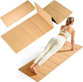 Rocalt Foldable Cork Yoga Mat, Non Slip Travel Pilates Workout Mat | 69 x 24 x 0.25 in, accordion-fold design, POE backing, carry strap for yoga, stretching and travel