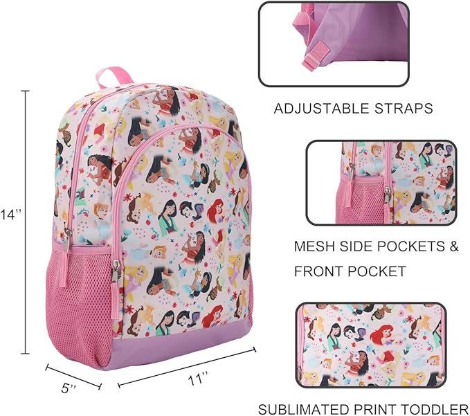 Disney Princess AOP 14 Youth Backpack