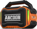 ANCOON Speakers Bluetooth Wireless: 80W(Peak) Loud Speaker with Bass, 20H Playtime, IPX6 Waterproof, Large Jobsite Speakers for Work, Outdoor, Workshop, Garage, Portable Speaker with TWS (Orange)