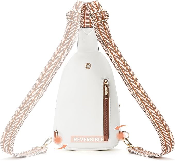 BOSTANTEN Sling Bag for Women Leather Crossbody Bags Fanny Pack Chest Bag for Travel