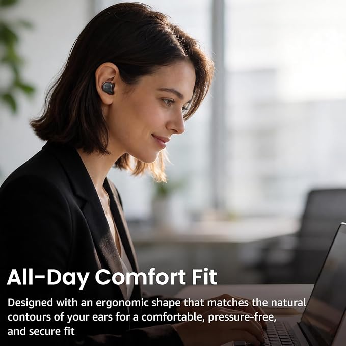 TOZO NC9 Hybrid Active Noise Cancelling Wireless Earbuds, 6 Mics ENC Clear Call, IPX8 Waterproof, in Ear Bluetooth 5.3 Headphones Stereo Bass Ear Buds 60H Playtime with LED Display 32 EQs via APP