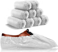 EZGOODZ White Indoor Shoe Covers Disposable Non Slip, 16.5 x 6.5 Inch. 1000 Pack Shoe Booties Disposable. 2 Mil CPE Disposable Booties for Shoes Covers. Waterproof Surgical Boot Covers for Outdoor
