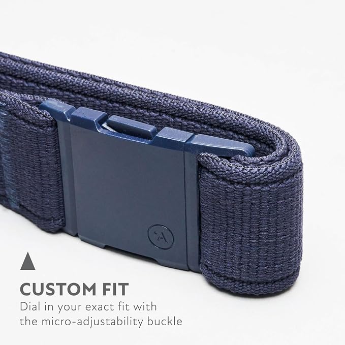 Arcade Belts A2 Slim Adventure Belt: Heavy Duty Stretch, Metal Free Buckle