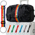Personalized Luggage Connector Strap with Embroidered Name, 1 Pc Adjustable Elastic Add A Bag Belt for Suitcases and Carry Ons, Easy Travel Baggage Identifier