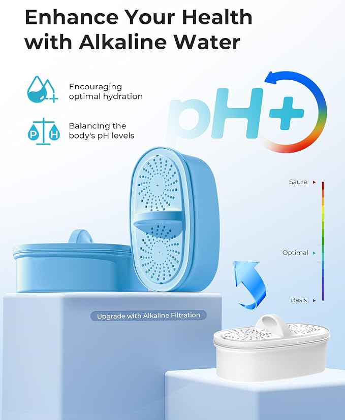 AQUA CREST PF-AL Alkaline Water Filter Replacement for Waterdrop® Pitcher and Dispenser Filtration System, Fits Waterdrop® PF-AL, Reduces PFOA/PFOS, Chlorine, Last Up to 100 Gallons, 3 Pack