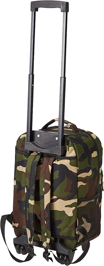 Rockland Double Handle 17" Rolling Backpack, Camo