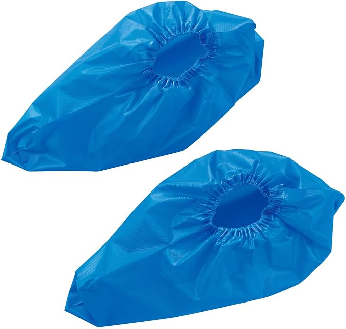 Global Industrial Water Resistant Disposable Shoe Covers, Size 12-15, Blue, 150 Pairs/Case