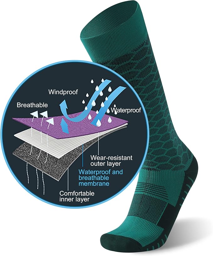RANDY SUN Waterproof Breathable Knee High Kayaking Hunting Fishing Socks