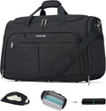 Hanke Carry On luggage Bags for Travel, Large Foldable Duffle Bag for Travel, Softside Lightweight Travel Bag Carry On Bags for Airplanes Women, Travel Tote Bags for Women Men.（Black）