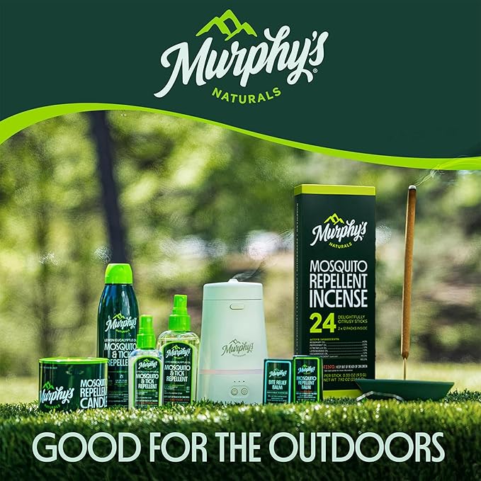 Murphy's Naturals Mosquito Repellent Balm for Outdoor Patio, Hiking, Camping, Plant-Based Cedarwood, Lemongrass & Rosemary, 2oz, 2-Pack