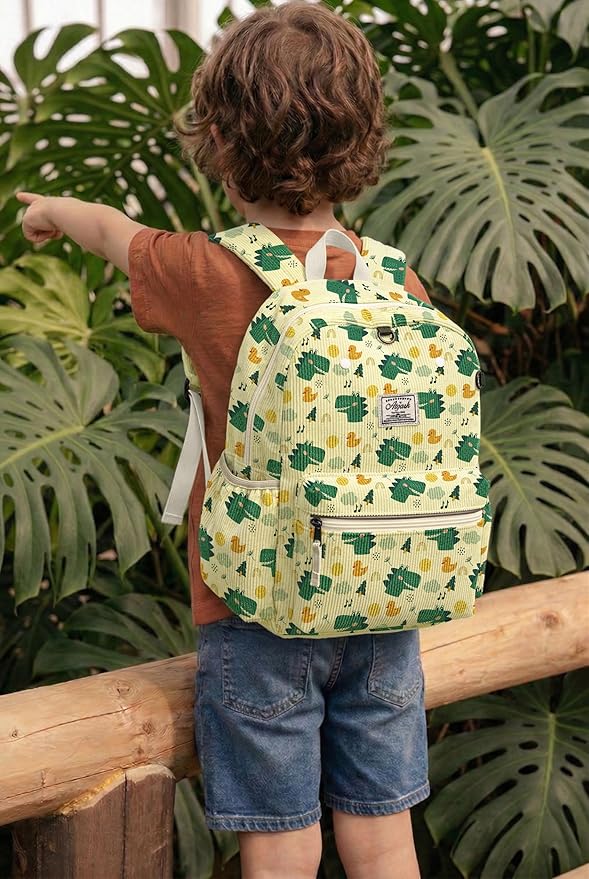 atgark Corduroy Toddler Backpack for Boys 2-5: Preschool Backpack for Boys