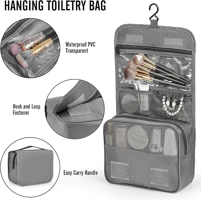 Veken 10 Set Packing Cubes for Travel Essentials, Suitcase Organizer Bags in 4 Sizes, Carry-On Luggage Accessories with Large Laundry Bag & Passport Holder, Must-Have for Airplane, Road Trip & Camping