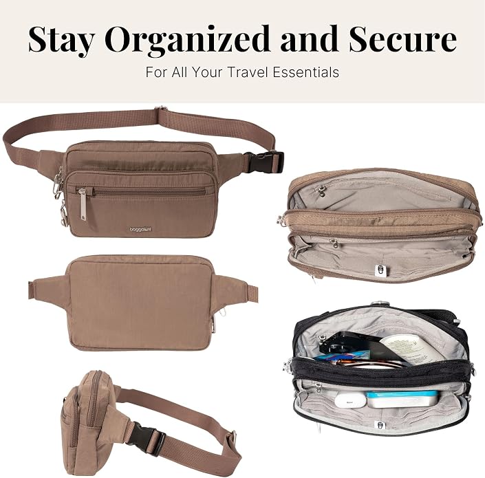 Baggallini Securtex Anti-Theft Belt Bag