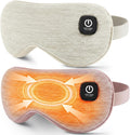 Cordless Heated Eye Mask with 1500mAh Large Battery, 4 Heat Levels & 100% Blackout for Dry Eyes Relief, Fast Heating Eye Heating Pad with 2 Washable Covers for Sleep, Travel, MGD, Blepharitis