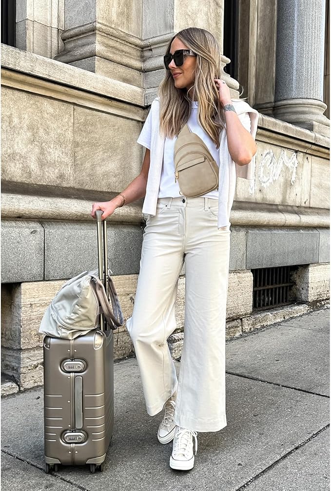 BOSTANTEN Sling Bag for Women Leather Crossbody Bags Fanny Pack Chest Bag for Travel