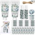 144 Pcs Lip Balm Hand Cream Set Party Favors, Include 36 Lip Balm 36 Moisturizing Hand Cream 36 Bags 36 Cards and Ropes for Accessories Gifts(Black and Blue,Pumpkin)