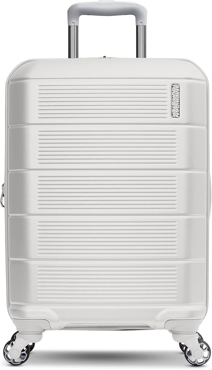 American Tourister Stratum 2.0 Expandable Hardside Luggage with Spinner Wheels, Carry-On, White