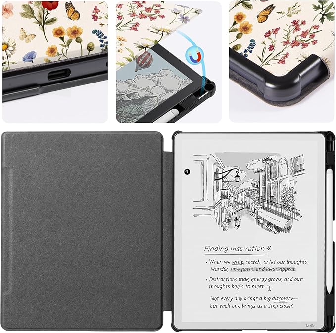 CoBak Case for 11" Kindle Scribe 3rd Generation 2025, Kindle Scribe Colorsoft - All New PU Leather Cover with Auto Sleep Wake, Pen Holder for Scribe 11" 2025 Released