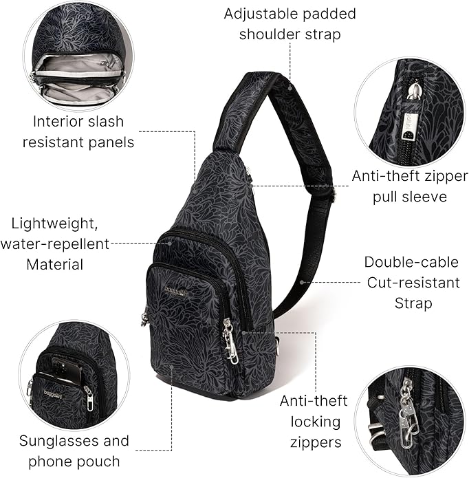 Baggallini Securtex Anti-Theft Daytripper Sling