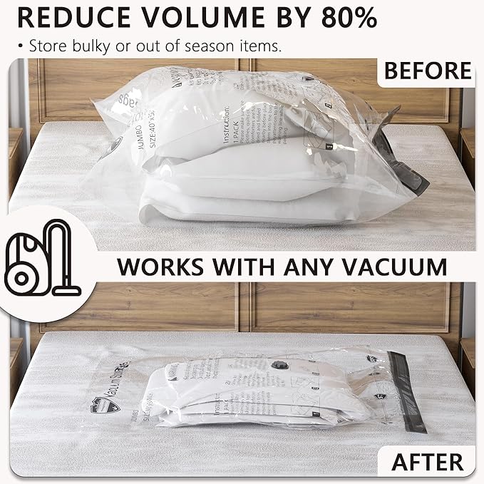 Vacuum Storage Bags with Electric Pump, Compression Packing Bags for Travel Luggage, Space Saver for Clothing Clothes Bedding Blankets Pillows, 20 Combo