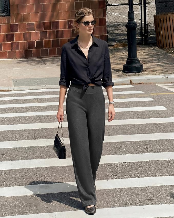 G4Free EverGoing Yoga Pants Women Wide Leg Pants with Pockets High Waist Stretch Dress Casual Sweatpants Petite/Regular/Tall