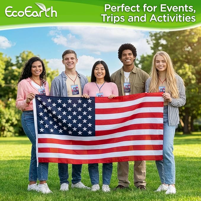 EcoEarth 4x6 Inch Passport & Card Holders with Soft Edge (Clear, 50 PK) - Extra Large (XXL) Vertical ID Holder - Resealable and Waterproof Identification Name Card Holder