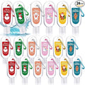 24 Packs Christmas Hand Sanitizers with Keychains Bulk 1 oz Mini Travel Size Hand Sanitizer Keychains Gifts Set Christmas Party Favors Stocking Stuffers for Women Coworkers Friend Family