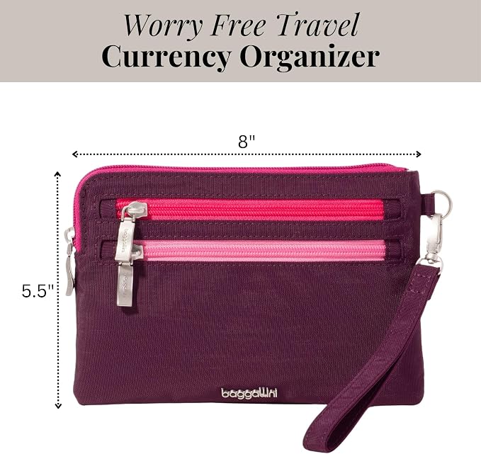 Baggallini Women's Rfid Currency Organizer Wristlet