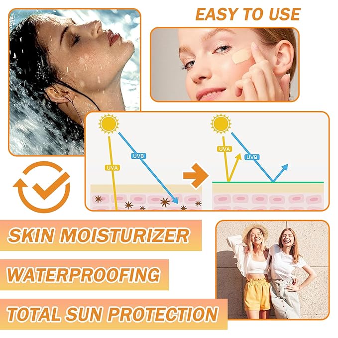 Face Sunscreen Cream SPF 50+,Moisturizing Sunscreen for Face,Long Lasting Refreshing Tinted Facial Moisturizer Sunblock for Women Men,Non-greasy Travel Size Facial Sun Screen Lotion O