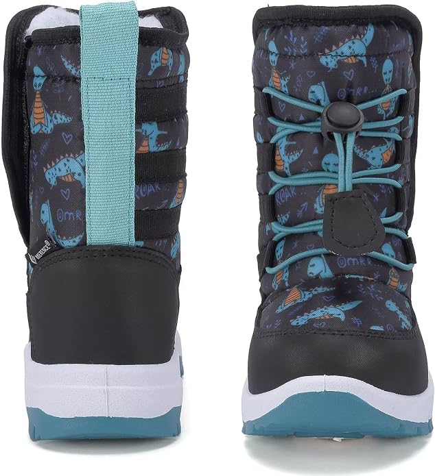 CIOR Winter Snow Boots for Boy and Girl Outdoor Waterproof with Fur Lined(Toddler/Little Kids)