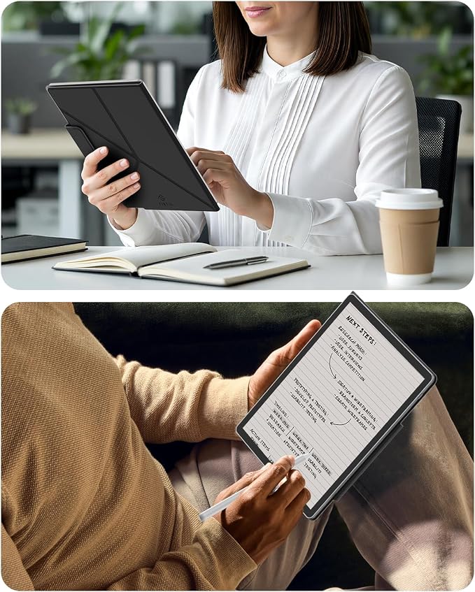 Fintie Case for 11" Kindle Scribe 2025 (3rd Gen) and Kindle Scribe Colorsoft 2025 (1st Gen), Slim Lightweight Multi-Viewing Angles Stand Detachable Magnetic Cover with Pen Buckle, Black