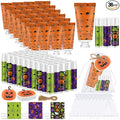 144 Pcs Halloween Lip Balms Hand Cream Sets Halloween Party Supplies Including 36 Ghost Pumpkin Lip Balm and Spider Moisturizing Hand Cream 36 Organza Bags Cards and Ropes for Thank You Gifts