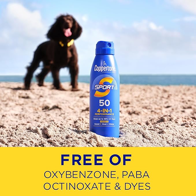 Coppertone Sunscreen, SPF 15, Water Resistant | Sport Formula | Spray Form | 5.5 Oz | Pack of 2