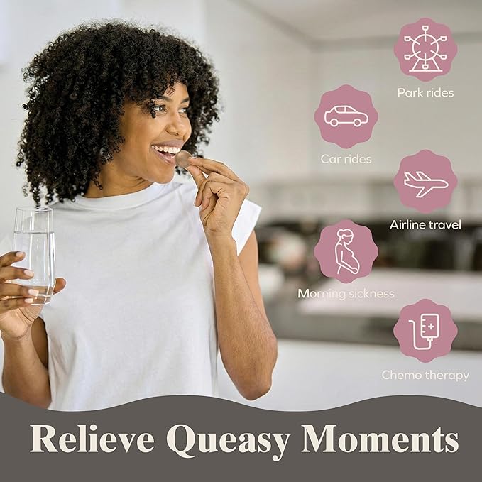 Three Lollies Queasy Drops - Cola Flavor - Relief from Nausea & Travel Sickness, Soothes a Dry Mouth & Settles Stomach - Natural Ingredients - 21 ct (3-Pack)