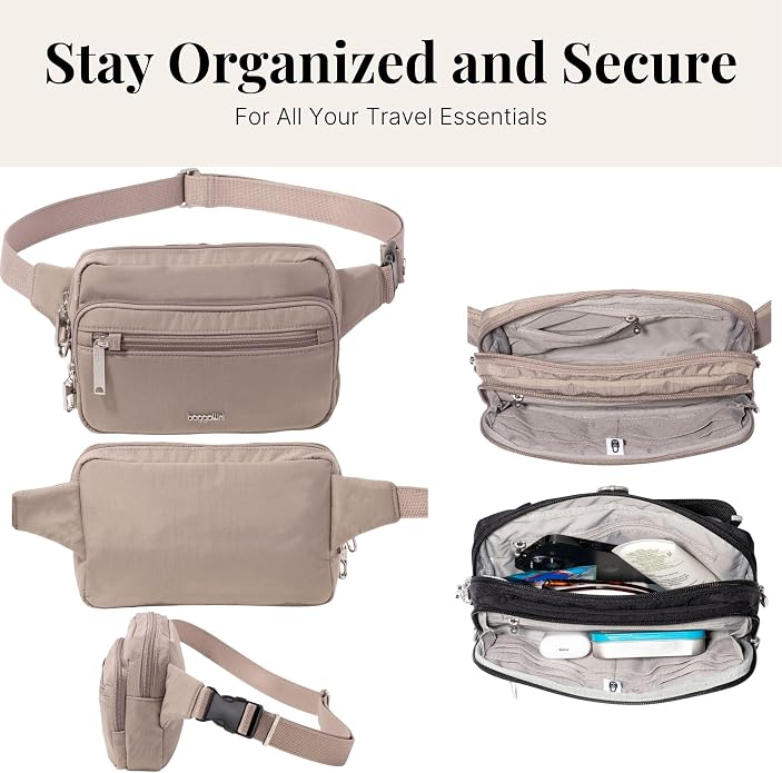 Baggallini Securtex Anti-Theft Belt Bag